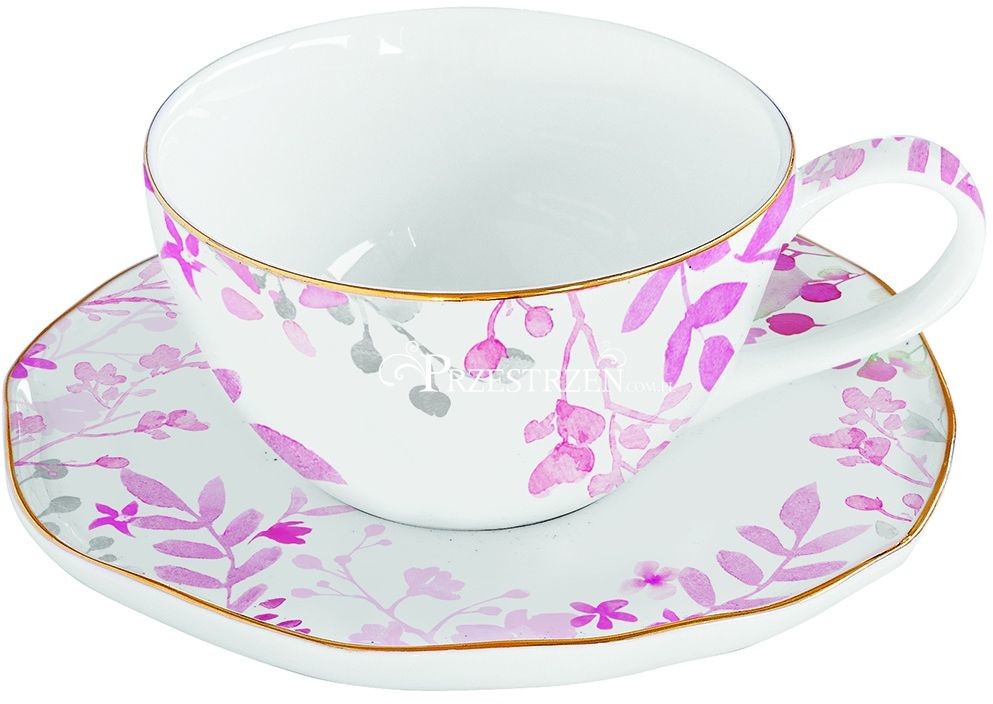 Nuova R2S Easy life FILIŻANKA PORCELANOWA Z TALERZYKIEM - Amazonia Paradise 250 ml (1589 PARA) 1589 PARA