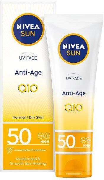 Nivea Sun UV Face Anti-Age Q10 przeciwzmarszczkowy krem do twarzy SPF50 50ml 98147-uniw