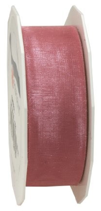Unbekannt Taśma Organza Sheer Rosé 25 MM X 25 m na rolce | prezent Sheer Rosé | tasiemka różowa | | taśma organza różowym wstążka z organzy 25 MM różowe 6012525-021
