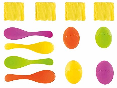 Idena 40074 - Eierlaufspiel Mit Eigelb, Sandsäcken, Bunt