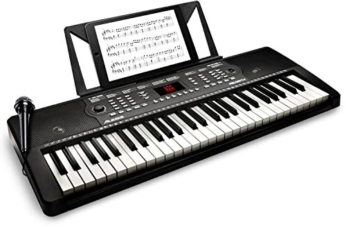 Alesis Melody 54 54-klawiszowe pianino + głośniki, mikrofon, 300 brzmień, 300 rytmów, 40 utworów demo, narzędzia edukacyjne i pulpit na nuty MELODY54