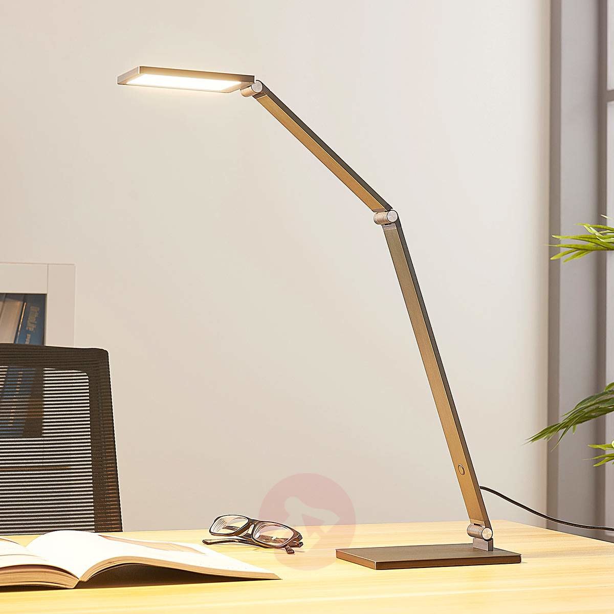 Lampenwelt com Ściemniana lampka biurkowa LED Mion