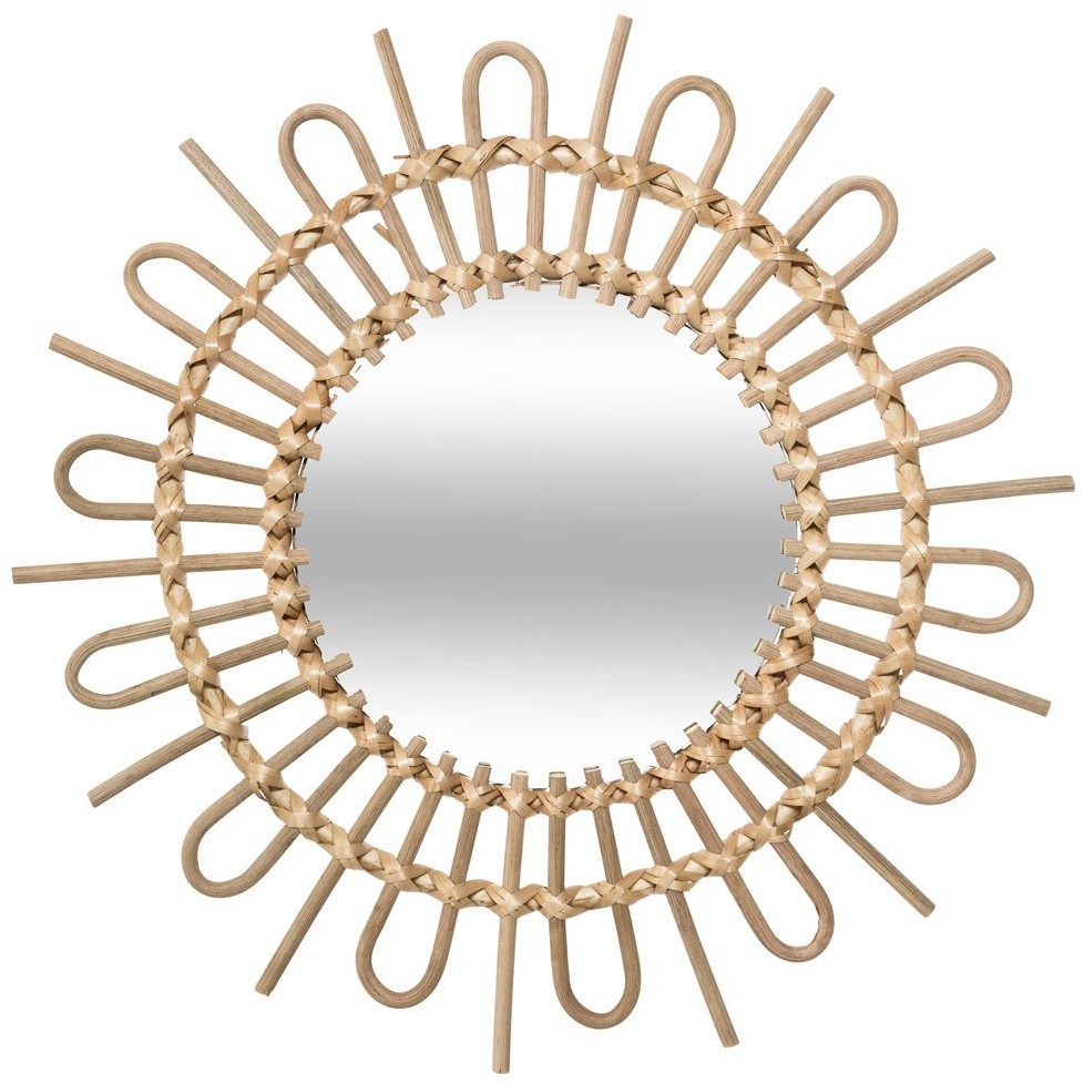 Atmosphera Lustro wiszące niezwykle oryginalna ozdoba pomieszczenia wykonana z naturalnej wikliny B07MY8FWHF