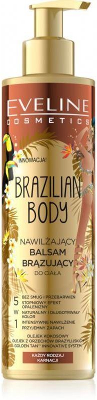 Eveline Cosmetics Brazilian Body nawilżający balsam brązujący do ciała 5w1 do każdej karnacji 200ml 88837-uniw
