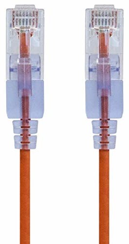 Monoprice Cat6A kabel krosowy Ethernet  90 cm  pomarańczowy (10 sztuk) kabel sieciowy, snagless RJ45 UTP Pure Bare Copper Wire 10G 30AWG  seria SlimRun