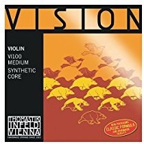 Thomastik Pojedynczy sznur do skrzypiec 4/4 Vision - syntetyczny rdzeń ze struny A, rana aluminiowa, ciężki 634114