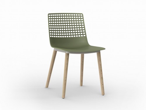 Resol Krzesło Wire Wood Rojo KrWiWo2