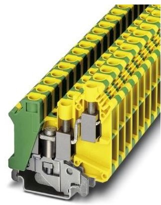 Phoenix Contact Listwy zaciskowe przepustowe UK 10-TWIN-PE UK 10-TWIN-PE Phoenix Contact 3001433 zielono-żółty Zawartość 50 szt UK 10-TWIN-PE