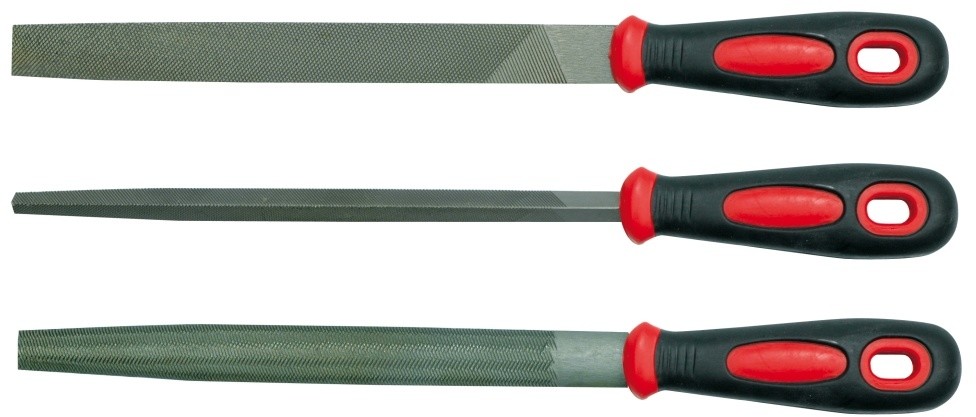 VOREL Zestaw pilników do metalu 200 mm 3 szt 25165
