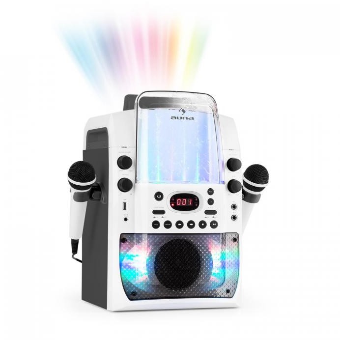 Auna Kara Liquida BT Zestaw karaoke show świetlne fontanna Bluetooth biały/szary MG3-KaraLiquida BTwg