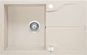 Deante ZQN 5113 ZLEW ANDANTE BEŻ GRANIT 1K Z/O 780X490X194 + OSPRZĘT SPACE SAVER