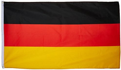 Supportershop supportershop flaga Niemiec Nation z 2 oczkami metalowymi dla mężczyzn, dla mężczyzn, allemagne, czarny/czerwony/żółty 5060212321046