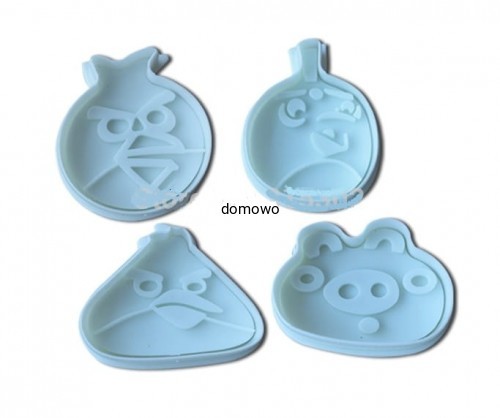 PLASTIKOWE FOREMKI WYKRAWACZE 4 szt ANGRY BIRDS