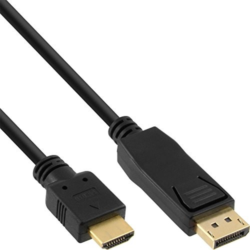 InLine 17187 kabel konwertera DisplayPort do HDMI, czarny, 0,3 m