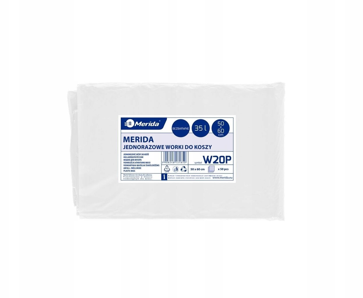Merida Worki Na Śmieci Bezbarwne 35 L Grube Mocne