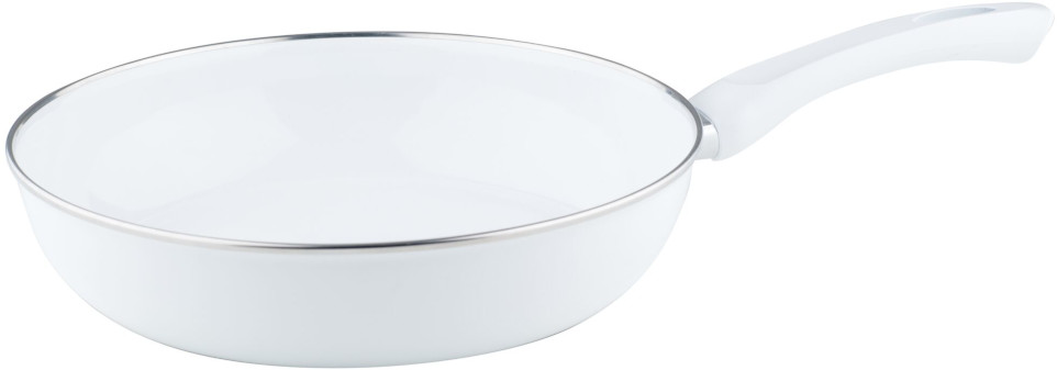 Riess Patelnia ceramiczna biała z pokrywką na każdy typ kuchenki 2,2l ArcticWeiss