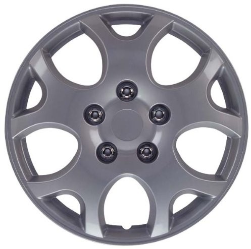 Autostyle Kołpaki ozdobne zestaw Nebraska zaślepki 15 Srebrny  4-częściowy zestaw PP 9385SL