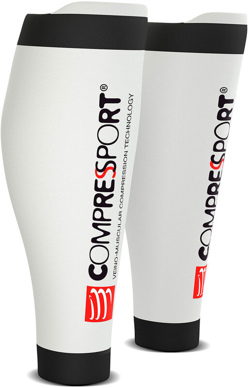 CompresSport R2V2 Opaski na łydkę, white T3 | 38-42cm 2020 Zimowe ocieplacze na nogi i ręce 24001090