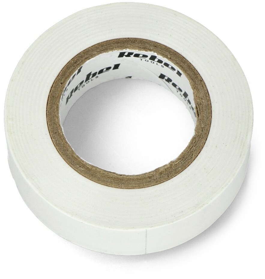 Rebel Taśma izolacyjna Rebel 0,13x19mm x 18,2m biała LEC-18704