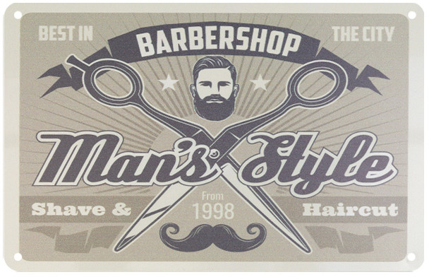 ACTIVESHOP TABLICA OZDOBNA BARBER B005