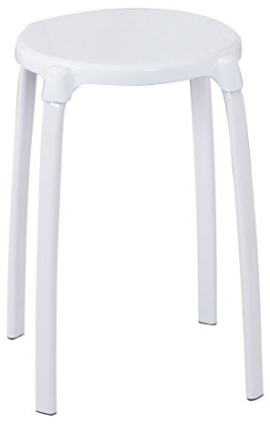 Ridder a1050101 taboret łazienkowy okrągły, Eco, biały A1050101