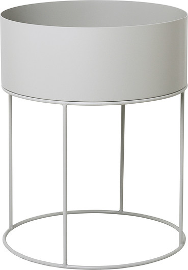 Ferm Living Doniczka Plant Box okrągła jasnoszara 3357