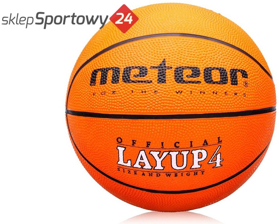 Meteor PIŁKA DO KOSZYKÓWKI LAYUP #4 POMARAŃCZ 07059