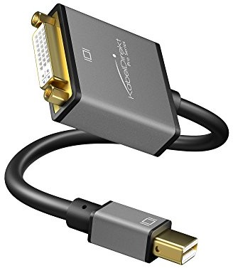 KabelDirekt Przewód bezpośrednio MiniDisplayPort (MiniDP) do DVI Adapter, maksymalna rozdzielczość 4 K/60Hz, 24 K pozłacane styki, PC, iMac, MacBook Pro, MacBook Air  Pro Series 993