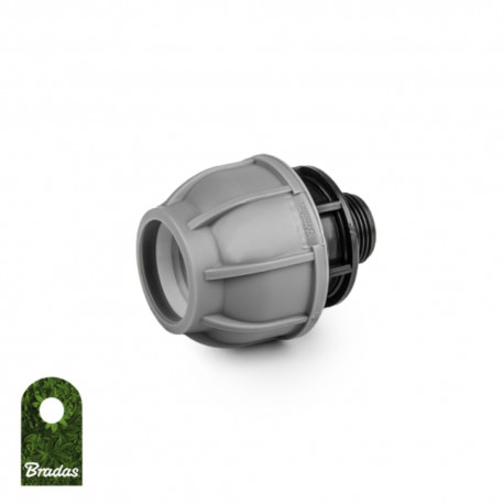 BRADAS Łącznik do rur PE 25mm złączka z gwintem zewnętrznym 3/4" PN10 6615 DSRA10L25M34