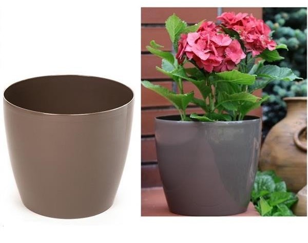 Pigmejka Pigmejka, Osłonka do kwiatów Magnolia, szara, 25x25 cm