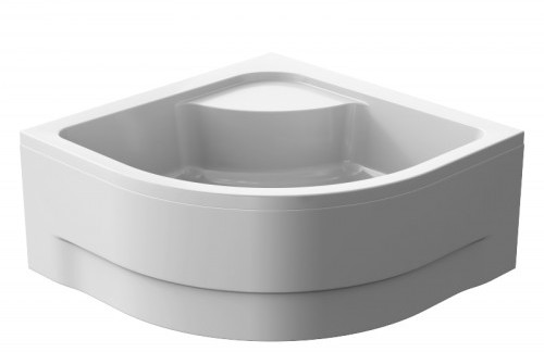 Polimat PAKO Brodzik półokrągły 80x80x39,5cm R55, akrylowy 00086 00086