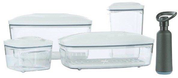 Formaster Pojemniki próżniowe DAFI Vacuum Set 4, biały, zestaw, 5 elementów