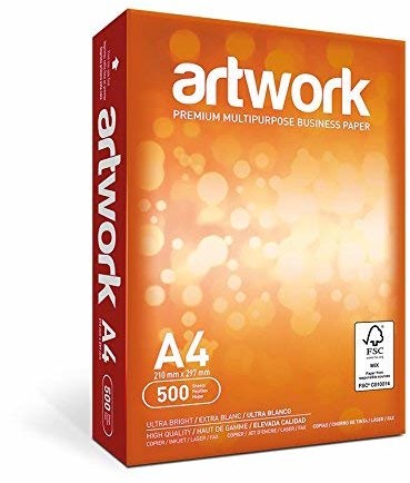 ARTwork Artwork, Papier do drukarki klasy premium, w dużym opakowaniu, 75 g/m, A4, biały, 2500 arkuszy EH00432