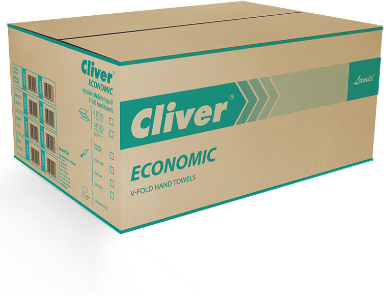 Lamix Ręczniki papierowe ZZ 4000 szt Cliver Economic szary makulatura