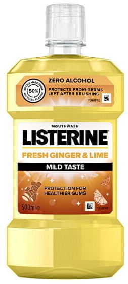 Listerine Płyn do płukania ust Fresh imbir i limonka o łagodnym smaku Objętość 500 ml)