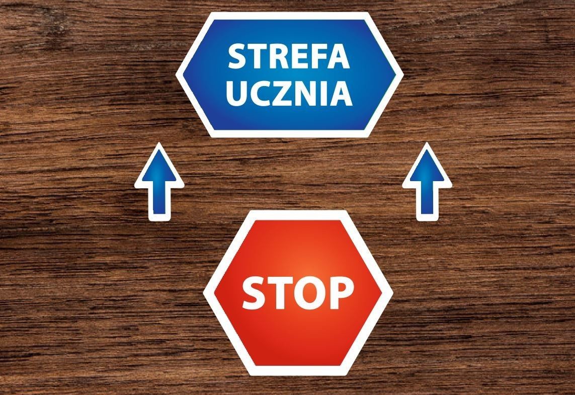 Naklejki Podłogowe STOP STREFA UCZNIA EP013