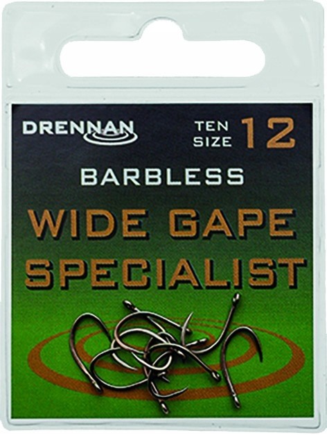 Haczyki Drennan Wide Gape Specialist Barbless 16 H