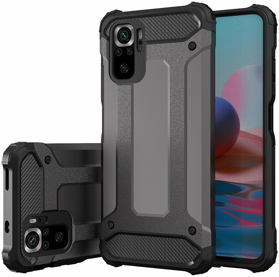 Hurtel Hybrid Armor pancerne hybrydowe etui pokrowiec Xiaomi Poco M4 Pro 5G czarny