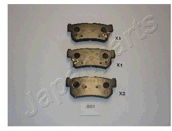 JAPANPARTS Zestaw klocków hamulcowych, hamulce tarczowe PP-S01AF