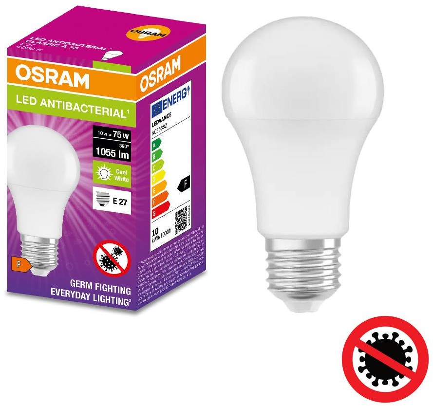 Osram LED Żarówka antybakteryjna A75 E27/10W/230V 4000K -