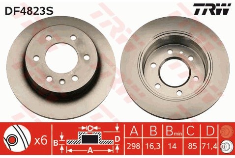 TRW Tarcza hamulcowa DF4823S