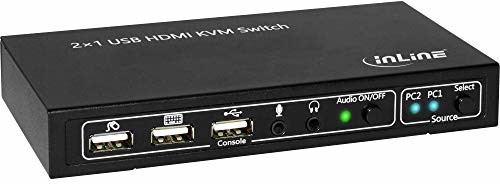 InLine InLine 62602I KVM Desktop Switch, 2-drożny, HDMI 4K2K, koncentrator USB 2.0, z audio 62602I