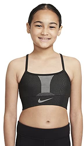 Nike Unisex Df Indy Seamle Top dziecięcy, czarny/czarny, 164 DD7958