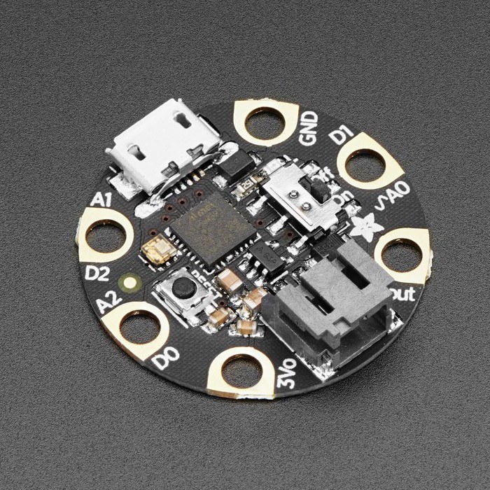 Adafruit GEMMA M0 - miniaturowa platforma z mikrokontrolerem ATSAMD21E18 3,3V ADA-09818