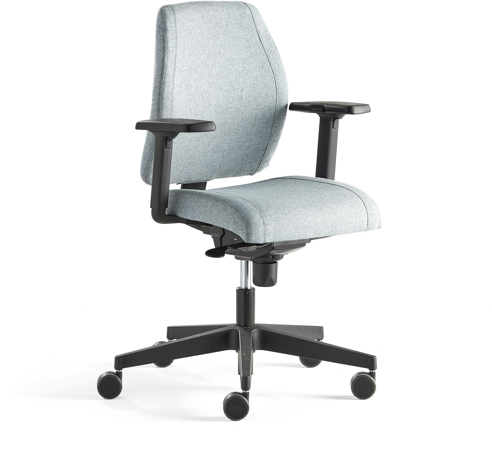 AJ Produkty Krzesło biurowe Lancaster, niskie oparcie, niebiesko szary