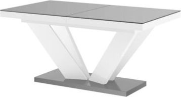 Hubertus Stół VIVA 2 160256 x89 szary połysk/biały połysk rozkładany HS-VIVA2-GW