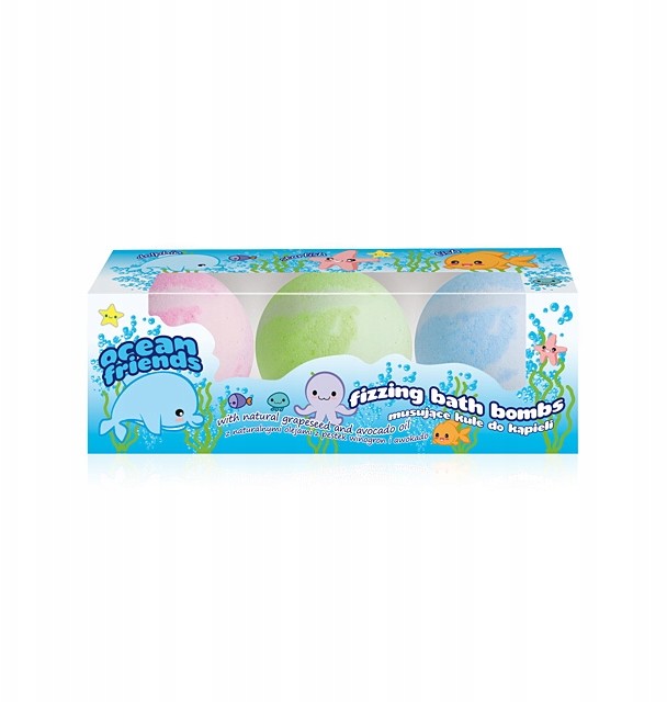 Ocean Friends zestaw kul do kąpieli, 3 szt.