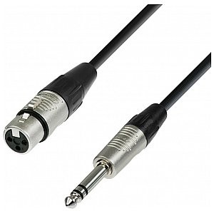 Adam Hall Cables 4 Star Series - Microphone Cable REAN XLR żeński / 6.3 mm Jack stereo 0.6 m przewód mikrofonowy K4BFV0060