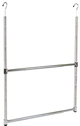 Unbekannt Ocean Star 2-Tier Portable Adjustable Closet Hanger Rod, Chrome ACR1538C