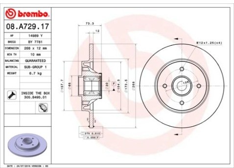 BREMBO 08.A729.17